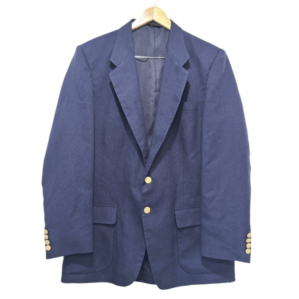 VTG! Farah Clothing Co Men‎ Navy Blue Suit Jacket Sports Coat Blazer 42L Preppy